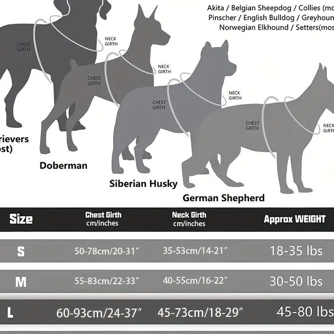 Reflective tactical mesh vest harness for dogs, 4 sizes available