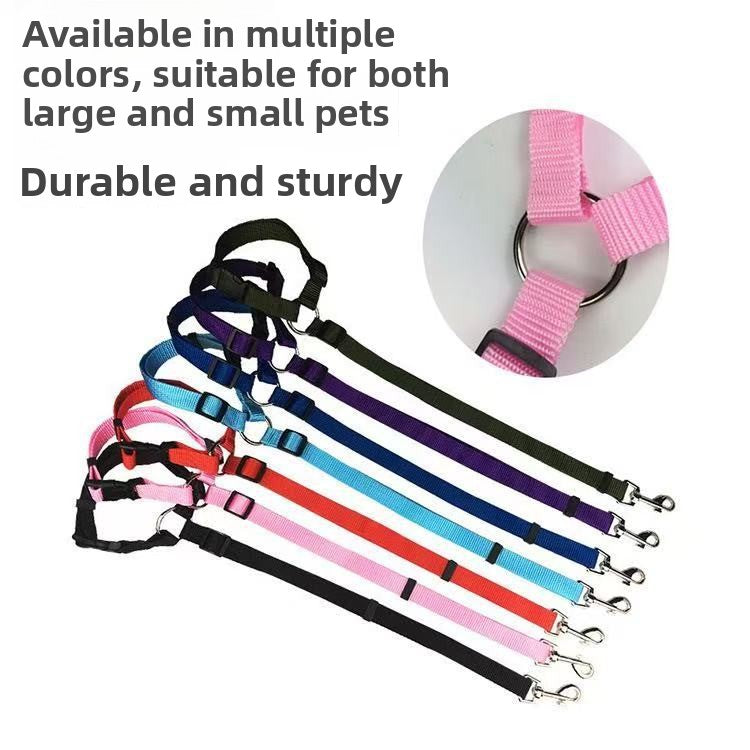 Adjustable nylon pet tether lead in 12 colour options