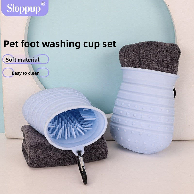 Dog Paw Cleaning Cup with Soft Silicone Bristles