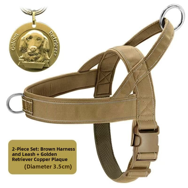 Reflective tactical nylon dog harness, ideal for everyday use