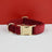 Soft pink velvet dog collar with decorative butterfly buckle