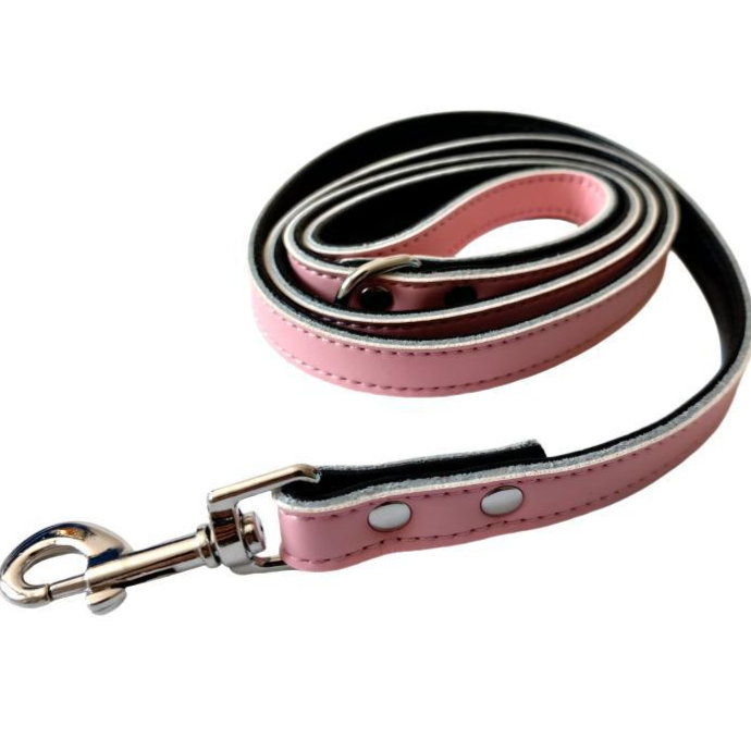 Cowhide leather dog collar with metal buckle, product image 32
