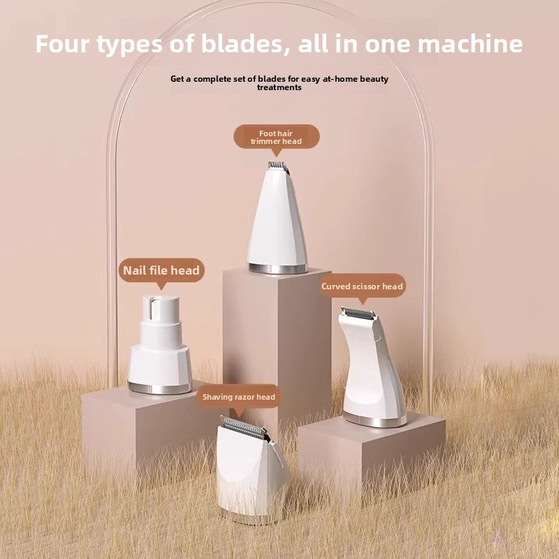 4-in-1 Quiet Pet Hair Clipper and Paw Trimmer with Nail Grinder