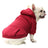 Soft hooded pet sweatshirt with pocket in Light Purple, showing size and shape