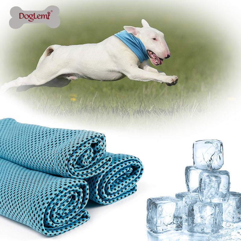 Summer cooling scarf for dogs and cats in Grey, front view