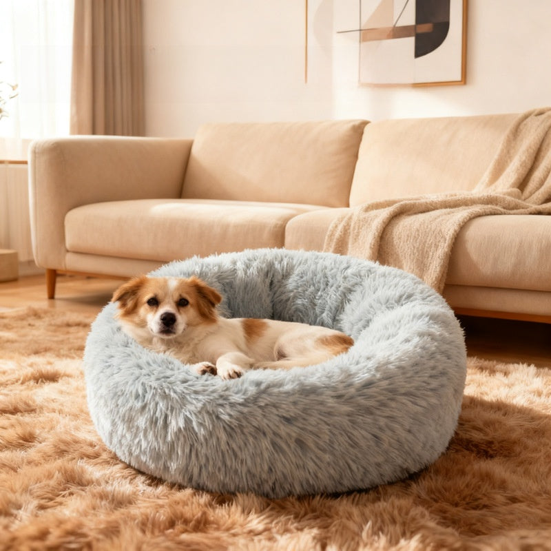 Quilted warm pet bed with cushioned base for cats and small dogs, photo 4