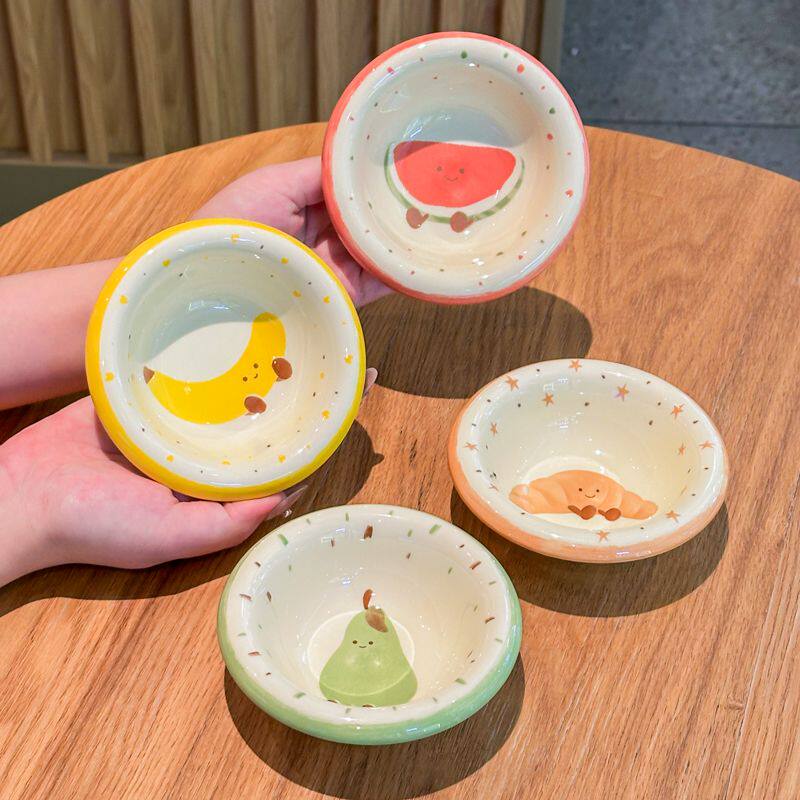 Fruit shaped ceramic pet bowls including banana and watermelon, view 14