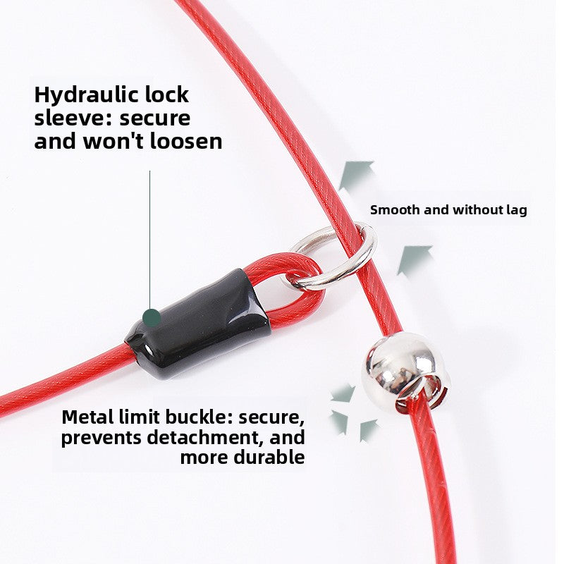 Steel wire core dog slip lead in 7 colour options