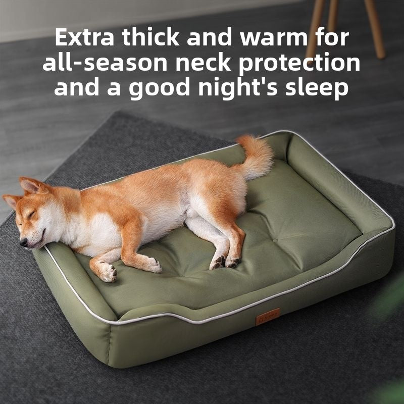Chew-Resistant Cooling Dog Bed, Washable All-Season Mat