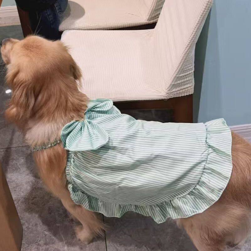 Striped summer dress for large dogs, available in 3 styles, image 1