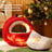 Red apple-shaped cat bed and small dog nest, detail photo 4