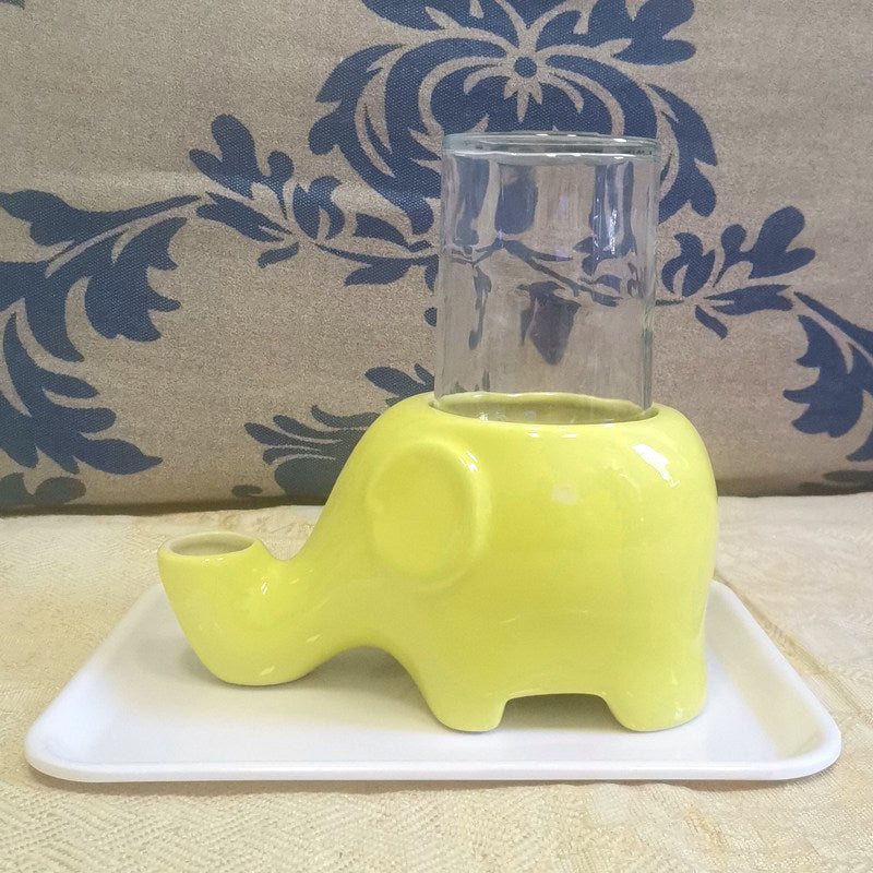 Ceramic elephant cat water dispenser, detail photo 14