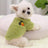 Fruit print pet tops in avocado, watermelon and orange