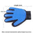 Rubber pet bath and massage glove, alternative angle view