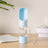 Portable dog water bottle with built-in bowl in grey