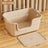 Extra Large Semi-Enclosed Cat Litter Box with Scoop, Thick PP
