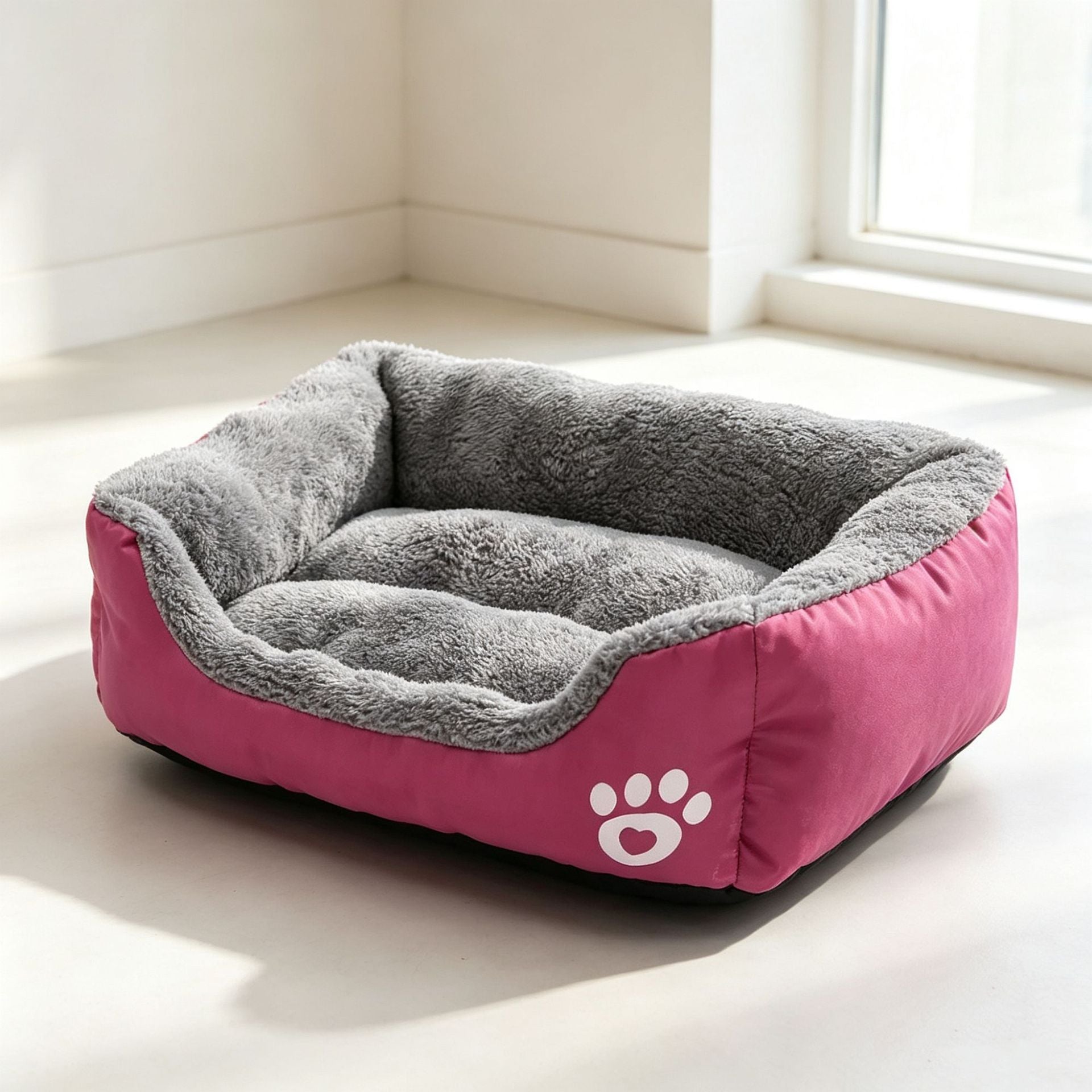 Arctic Velvet Cat Bed with Waterproof Layer, Warm Nest