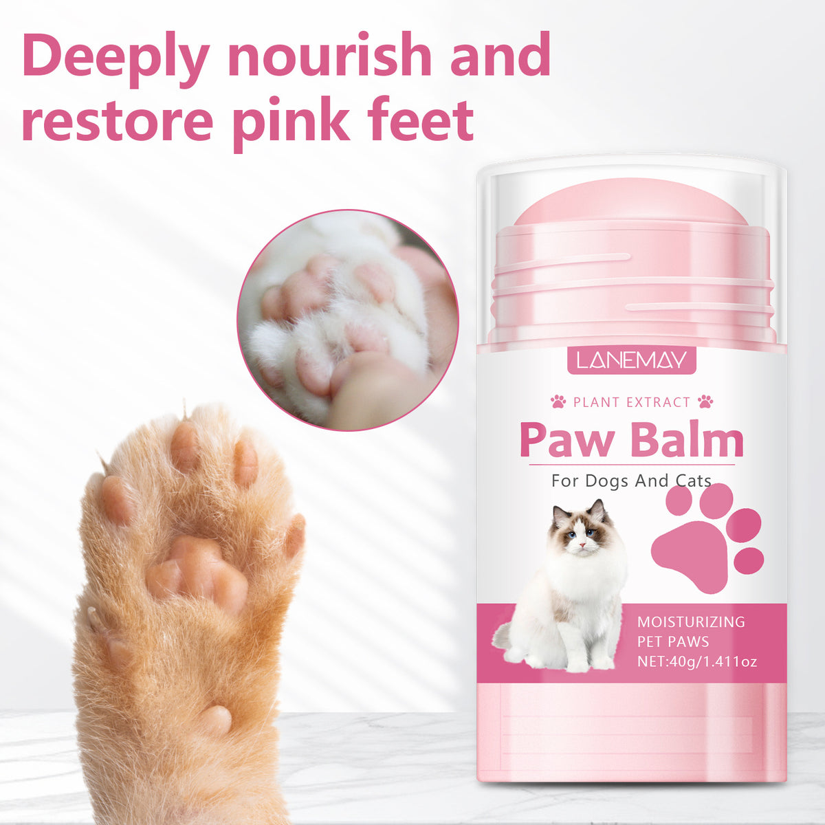 Pet Paw Protection Stick, Moisturising Care for Cats and Dogs