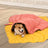 Ginkgo yellow leaf shaped pet mat rug for cats and dogs