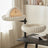 Rotating desktop cat climbing frame with two white beds