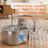 2.5L Stainless Steel Pet Water Fountain with Round Window, 4-Stage Filter and USB Power