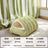 Enclosed warm cat nest with checked fabric and removable cushion, view 11 of 12