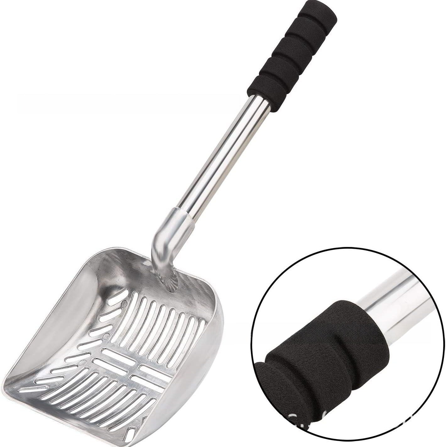 Extended Handle Aluminium Cat Litter Scoop with Large Head