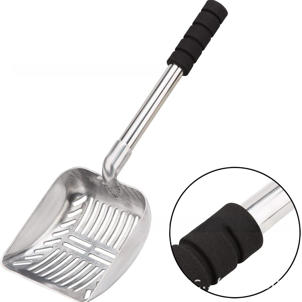 Extended Handle Aluminium Cat Litter Scoop with Large Head