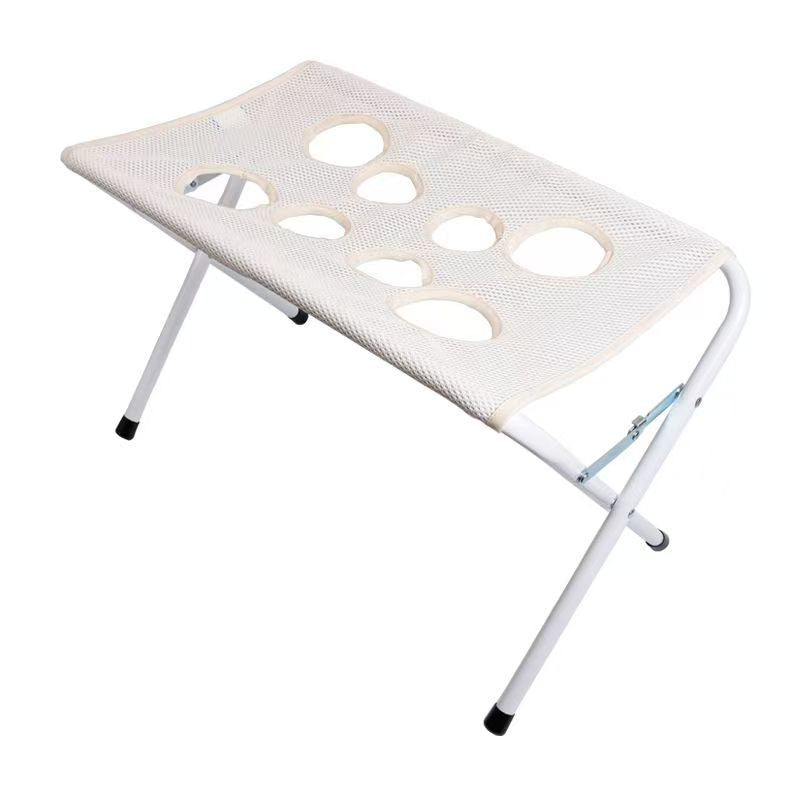 Pink dog washing station folded flat for easy storage