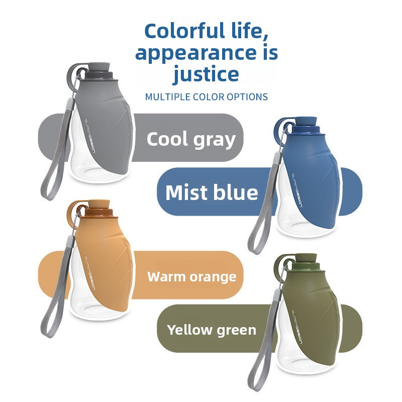 Portable silicone dog water bottle for walks and travel, product image 5