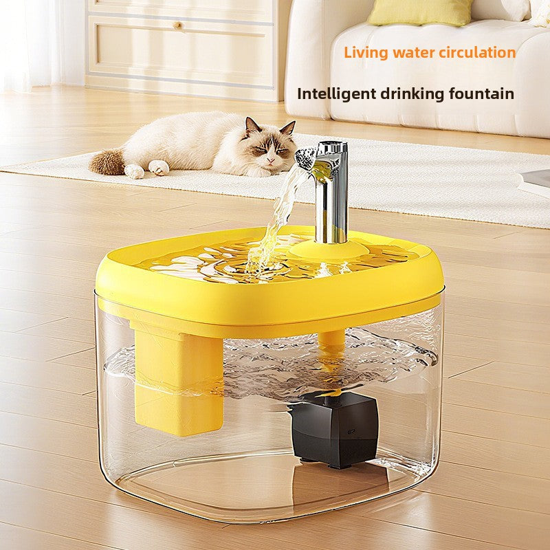 USB Automatic Pet Water Dispenser with Circulating Flow and Replaceable Cotton Filters