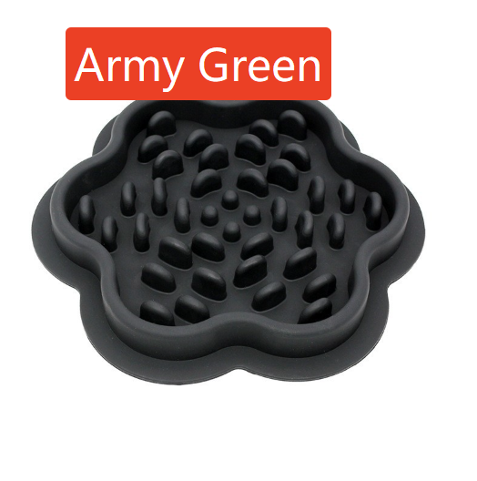 Non-Slip Silicone Slow Feeding Mat Bowl for Dogs and Cats in Square or Round Shape