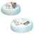 Shell shaped plush pet bed with attached blanket, detail photo 3