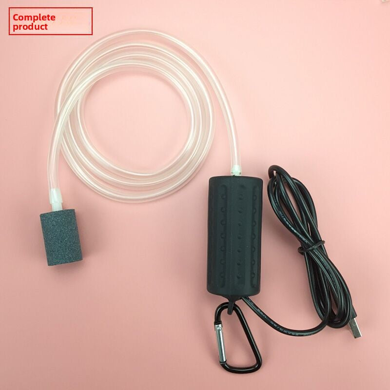 Compact USB aquarium air pump in a colourful silicone shell, view 10