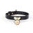 Heavy duty leather look dog collar in orange