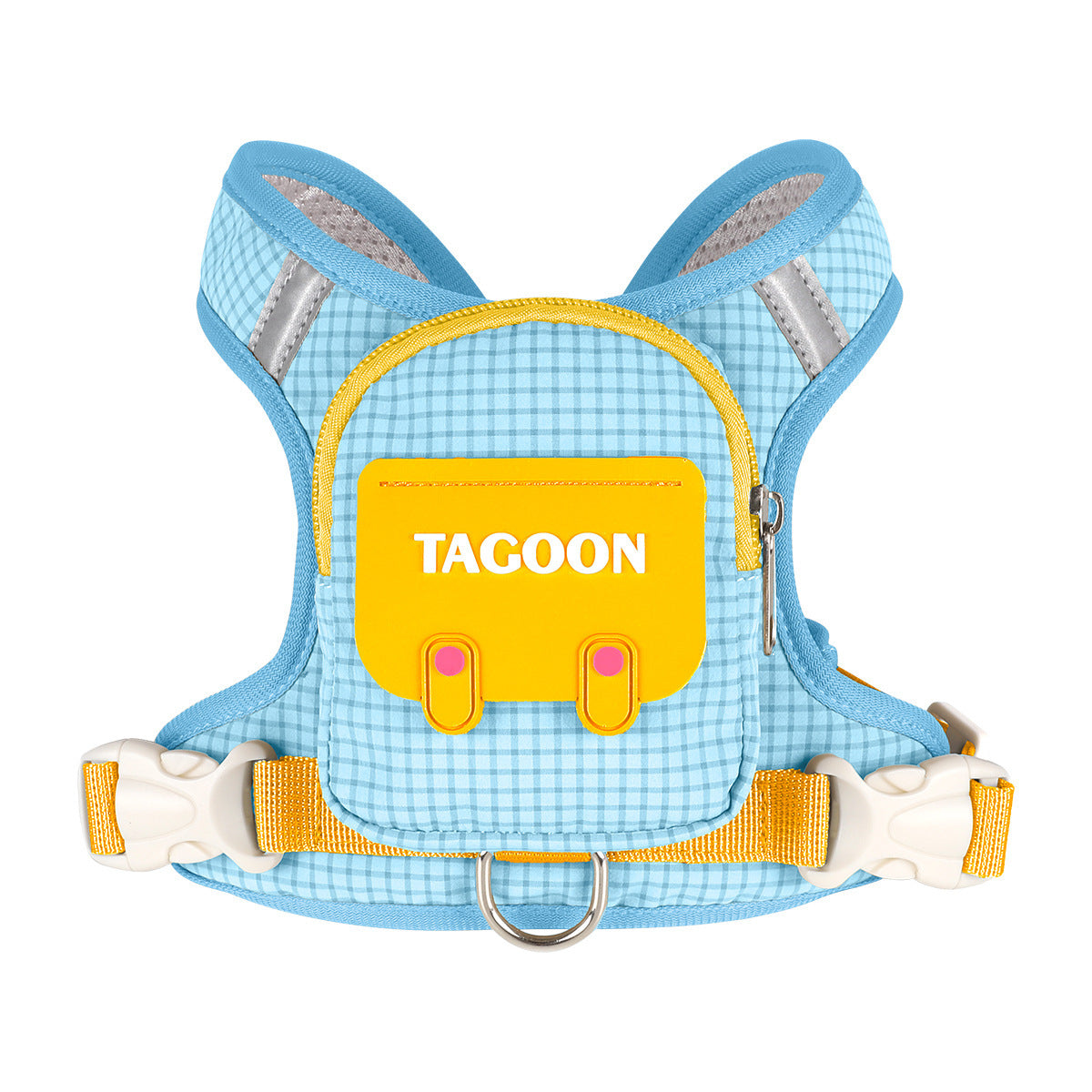 Breathable dog harness with built-in waste bag pouch, product image 9