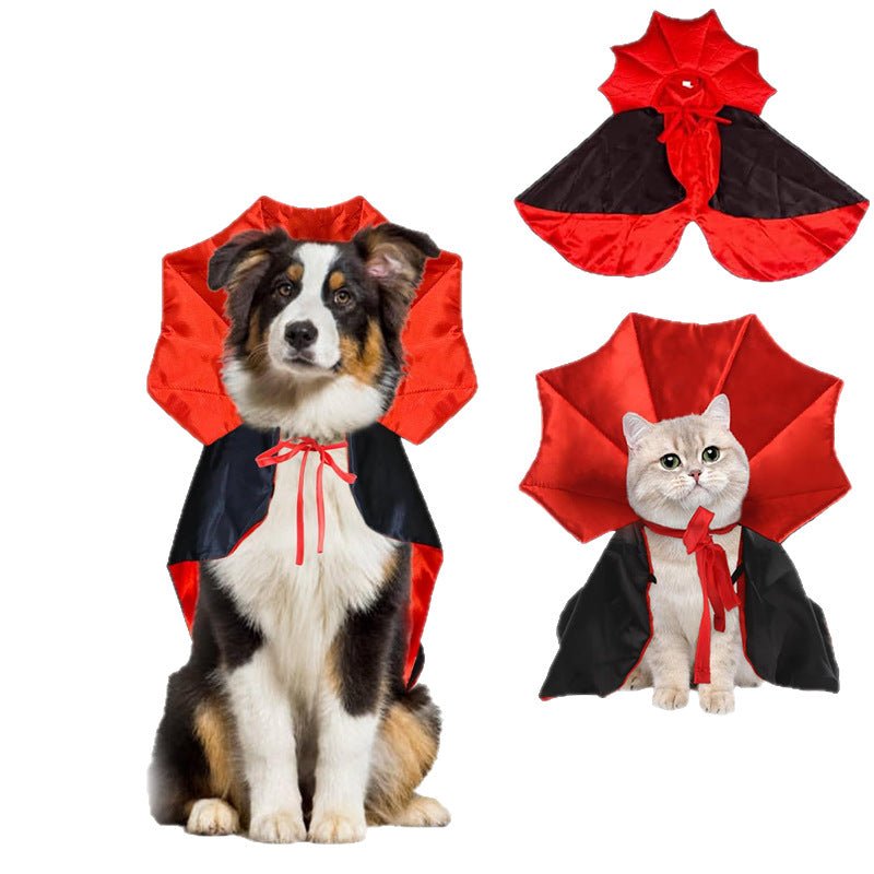 Red witch cloak Halloween costume for cats and small dogs