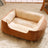 Soft flannel pet bed mat in Milk Coffee Thickened, size 72 x 52cm
