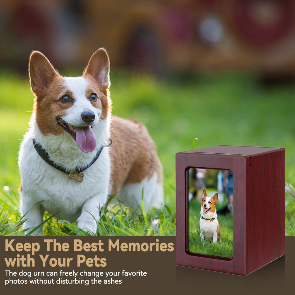 Pet wooden urn creative dog cat pet coffin box funeral supplies souvenir box