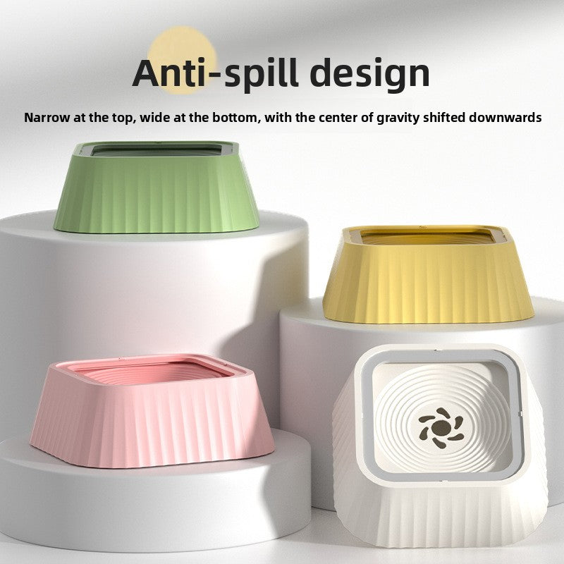 Floating Pet Water Bowl with Anti-Tip Base for Cats and Dogs, Detachable and Easy to Clean
