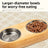 304 Stainless Steel Pet Bowl with Pine Wood Stand and Anti-Spill Neck Rim for Pets