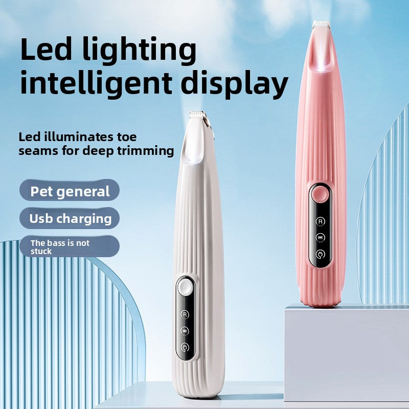 Electric Pet Hair Clipper with LED Light for Paws, Dogs and Cats