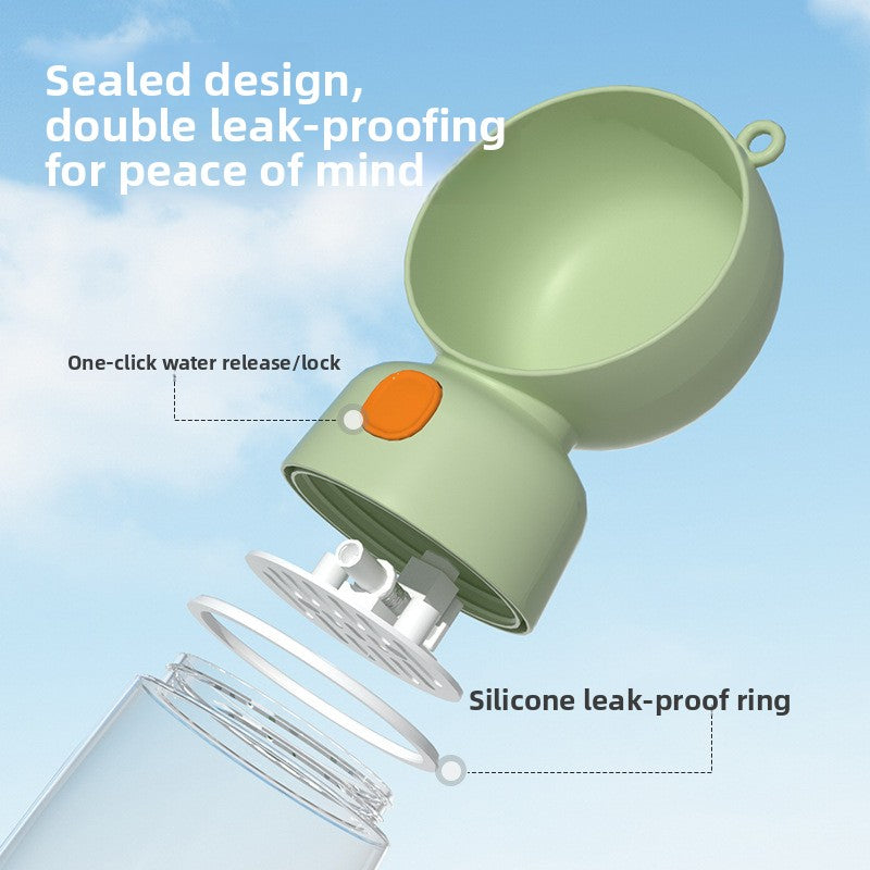 Portable Leakproof Dog Travel Water Bottle Cup with Optional Food Storage
