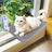Grey foldable cat window perch hammock with suction cups, photo 5