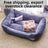 Warm donut pet bed with blanket and toy bone, photo 1 of 80