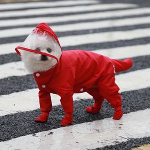 Four leg dog raincoats in five bright colours