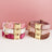 Soft pink velvet dog collar with decorative butterfly buckle