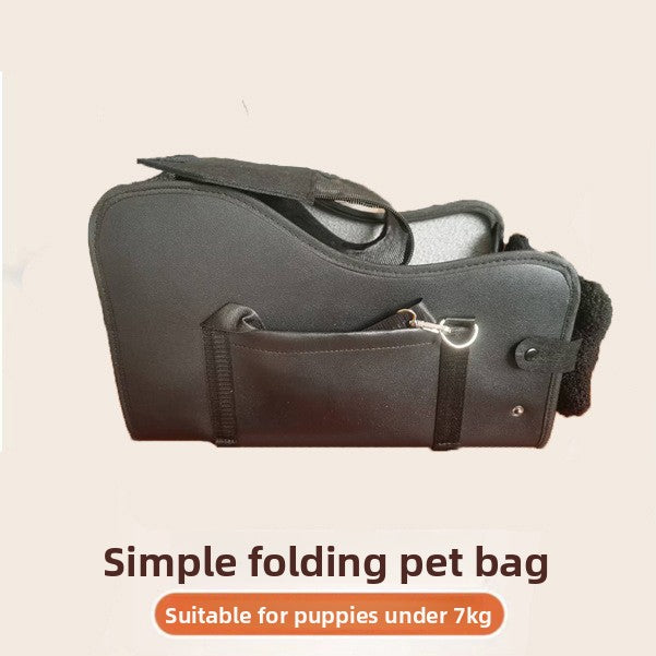 Dog car seat for small dogs and puppies in Black Leather-Look Mesh