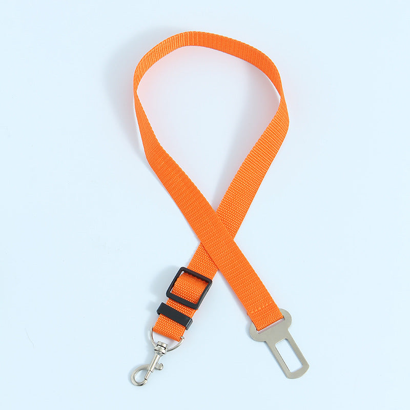Adjustable dog seat belt leads in thirteen colours