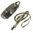 Tactical nylon dog collar with handle and reflective trim in black